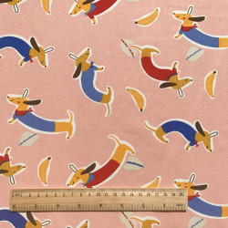 Printed Cotton HOTDOG Peach / Primary Multicolored